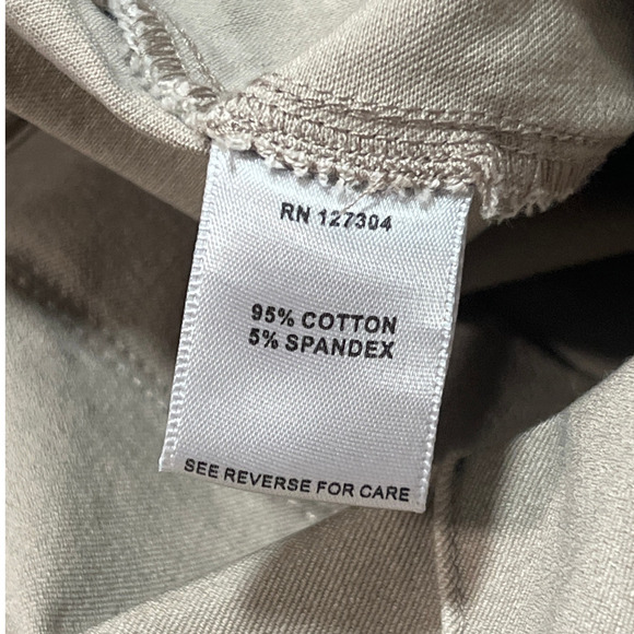 John Mark Large Pull On Cotton Trouser Pants Straight Leg Pleat Stretch Tan - Picture 4 of 10